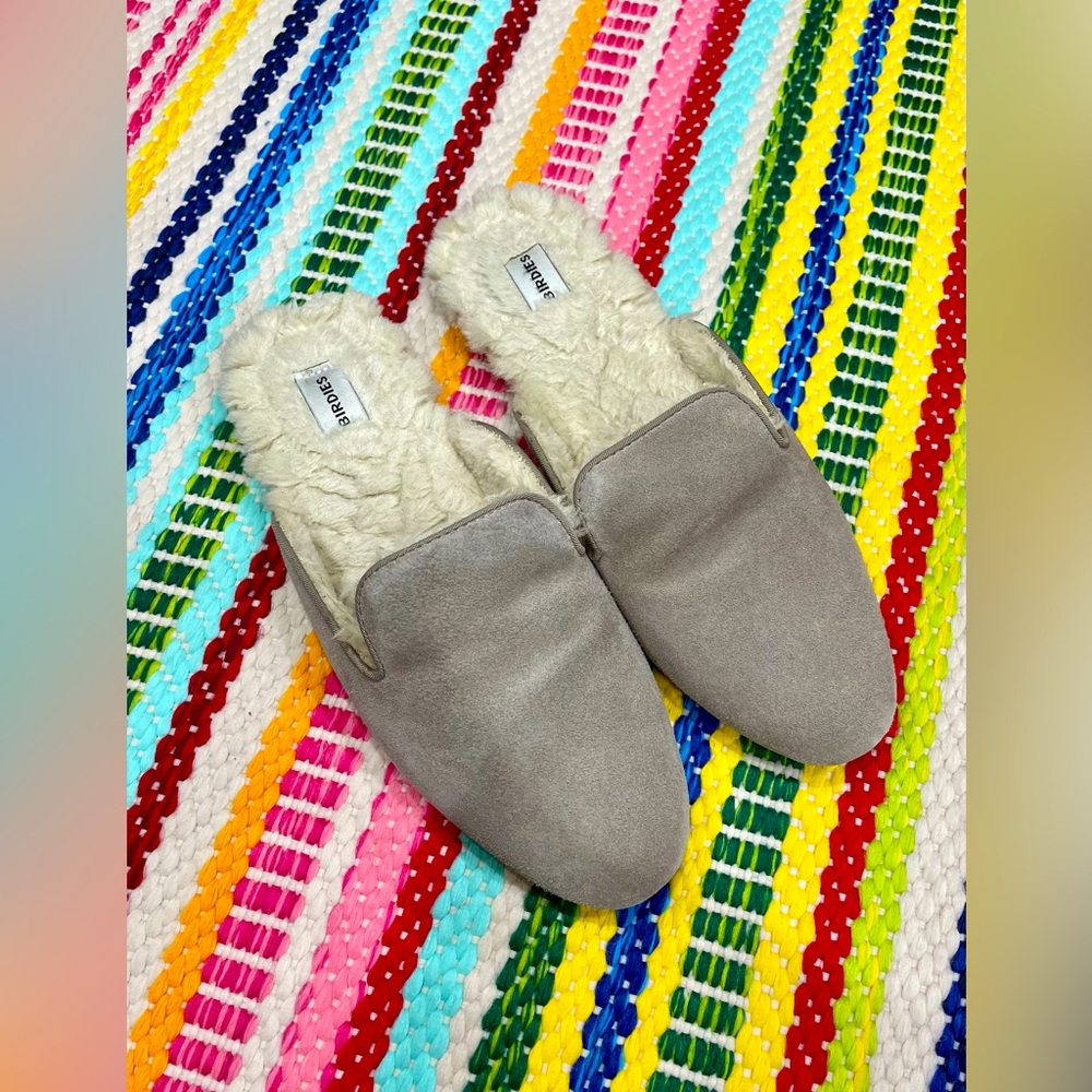 Birdies The Phoebe slip ons in taupe grey